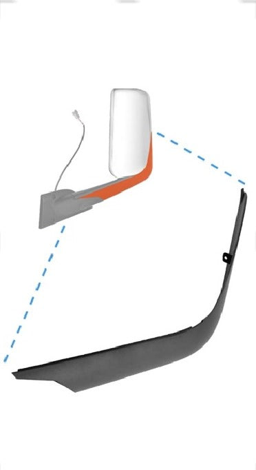 LEFT/DRIVER SIDE Mirror Arm Cover Door Freightliner Cascadia 2018-2021 SP8630B-L