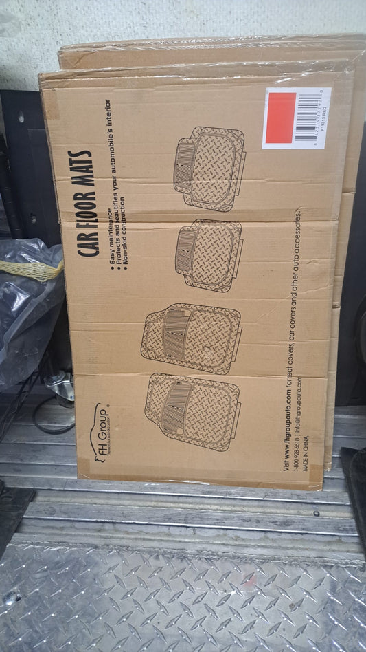 FLOORMATS 4PC BLACK/RED F11315RED