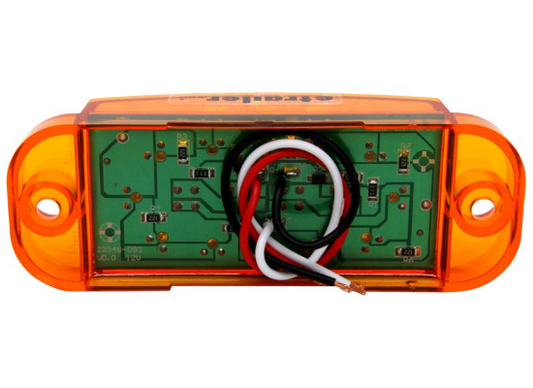 LAMP SIDE MARKER MIRO-FLEX AMBER FOR TRAILER RECTANGULAR MCL48AB