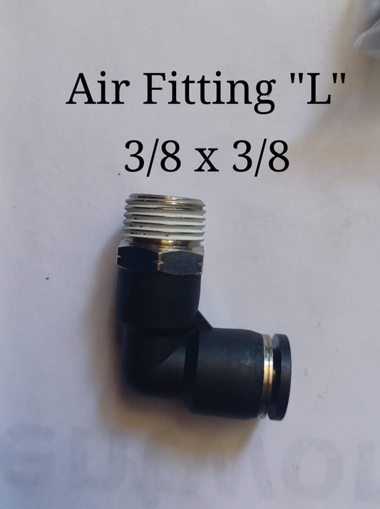 Air fitting L 3/8 x 3/8