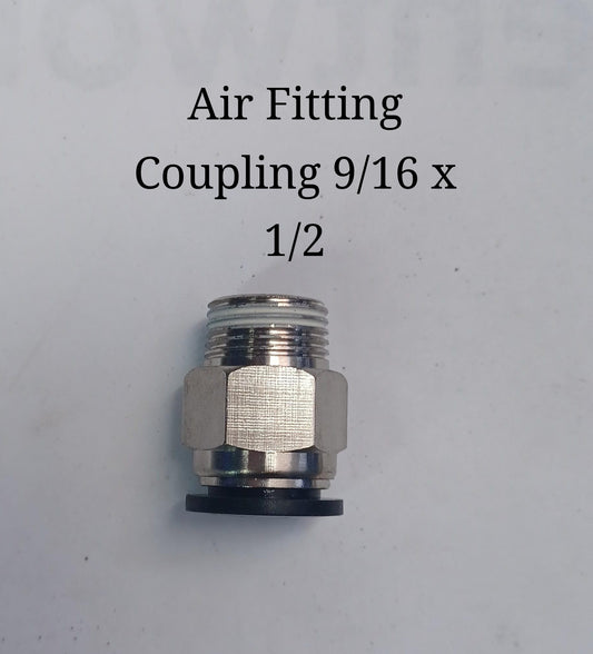 Air fitting Coupling 9/16 x 1/2